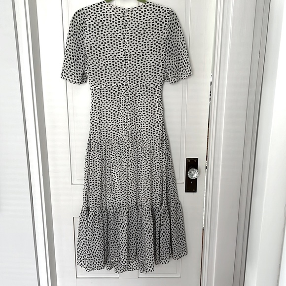 Lani the Label Hazel Tiered Polka Dot Maxi Dress Knotted Tie Vacation Beach - Picture 7 of 12